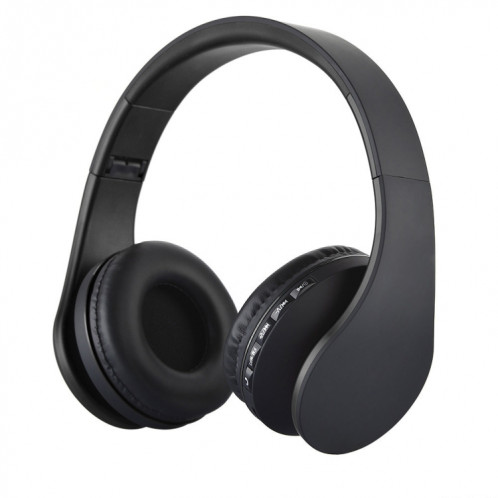 Casque d'écoute Bluetooth sans fil stéréo pliant BTH-811 avec lecteur MP3 Radio FM, pour Xiaomi, iPhone, iPad, iPod, Samsung, HTC, Sony, Huawei et autres appareils audio (noir) SH654B1343-38