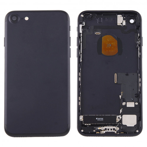 iPartsBuy pour iPhone 7 couvercle de la batterie arrière avec le plateau de la carte (noir) SI41BL1483-36