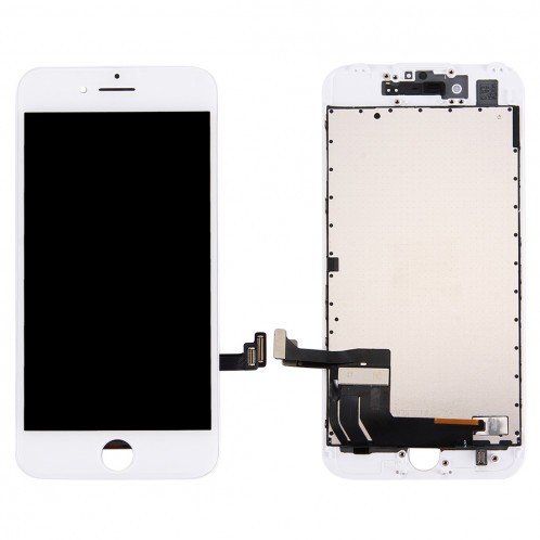 iPartsAcheter 3 en 1 pour iPhone 7 (LCD + Frame + Touch Pad) Assemblage de numériseur (Blanc) SI780W1406-36