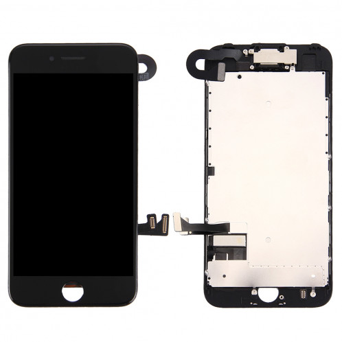 iPartsBuy 4 en 1 pour iPhone 7 (caméra frontale + LCD + cadre + pavé tactile) Assembleur de numériseur (noir) SI781B755-36