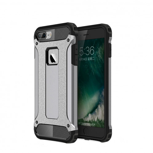 Pour iPhone 8 Plus et 7 Plus Armure Tough Armure TPU + PC (Gris) SH032H1931-312