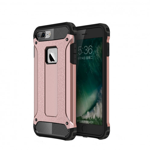 Pour iPhone 8 Plus et 7 Plus Tough Armour TPU + PC Combination Case (Or Rose) SH32RG922-312