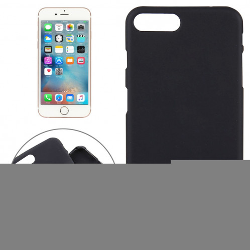 Pour iPhone 8 Plus & 7 Plus Etui de protection arrière en couleur unie (noir) SH890B1574-37