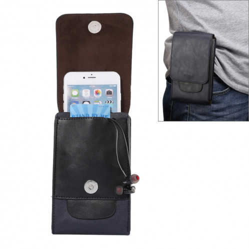 6,3 pouces et au-dessous de Crazy Horse Texture 3 poches verticales Flip Case en cuir avec trou de ceinture et boucle d'escalade pour Galaxy Note 8, Sony, Huawei, Meizu, Lenovo, ASUS, Cubot, Oneplus, Oukitel, Xiaomi, SH380D1874-39