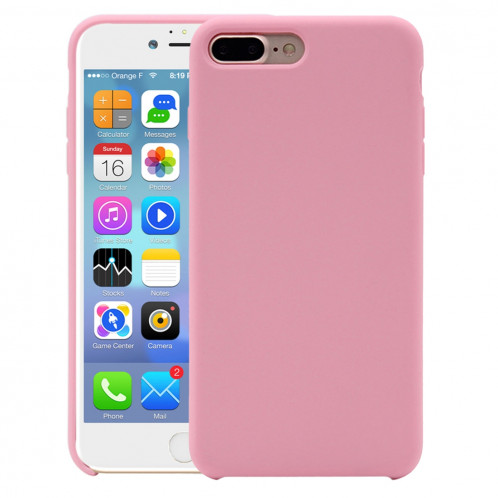 Etui en silicone liquide Pure Color pour iPhone 8 Plus et 7 Plus (rose) SH999F1329-34