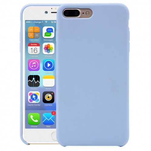 Housse en Silicone Liquide Pure Color pour iPhone 8 Plus & 7 Plus (Violet Clair) SH99MG271-34