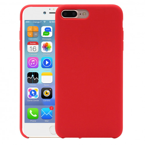Housse en Silicone Liquide Pure Color pour iPhone 8 Plus & 7 Plus (Rouge) SH999R812-34