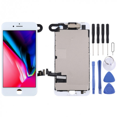 L'écran LCD et le numériseur complet comprennent une caméra frontale pour iPhone 8 (blanc) SH263W965-36