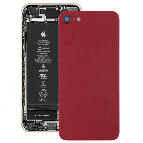Couverture arrière avec adhésif pour iPhone 8 (rouge) SH01RL116-36