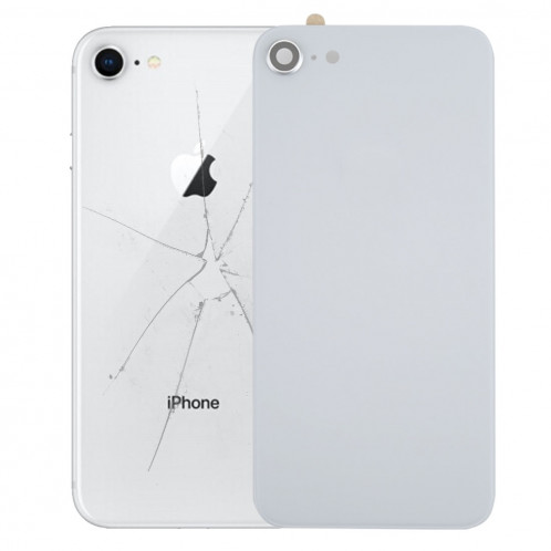 iPartsBuy pour iPhone 8 couverture arrière avec adhésif (blanc) SI01WL1819-36