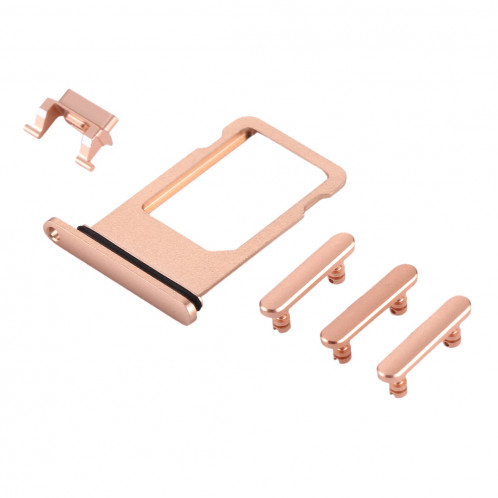 iPartsAcheter pour iPhone 8 Plateau de la carte + Touche de contrôle du volume + Bouton d'alimentation + Touche Mute Vibrator Key (Gold) SI313J313-35