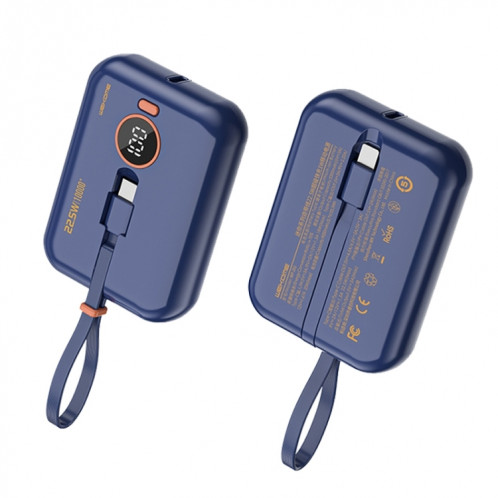WK WP-261 10000mAh Mini Series 22.5W Banque d'alimentation à charge rapide avec câble (Bleu) SW258L1306-36