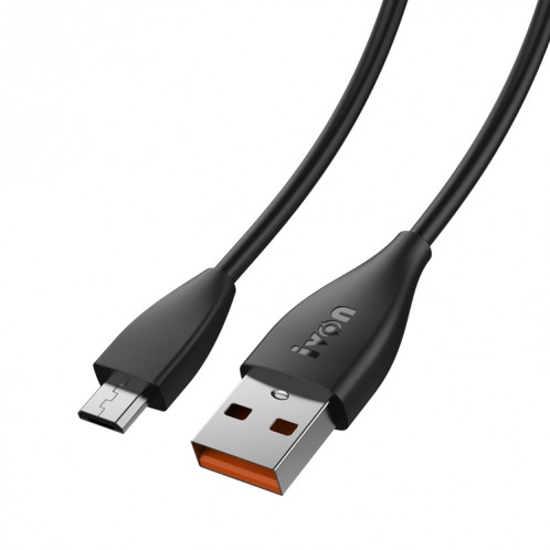 Ivon CA87 USB à micro USB TPE Câble de données de charge rapide, longueur de câble: 1m (noir) SI415B725-38