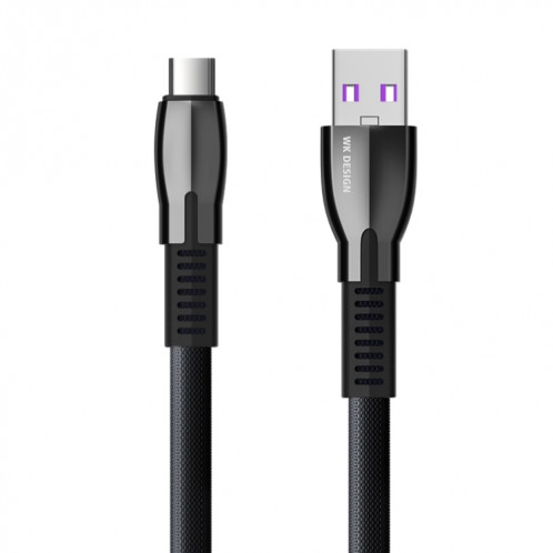 WK WDC-110a 1m 5A Saint Zinc Alloy Series USB vers USB-C / Type-C Câble de chargement de synchronisation de données (noir) SW255B923-38