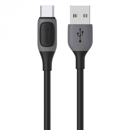 Câble de données bicolore USAMS US-SJ596 Jelly Series USB vers Type-C, longueur du câble : 1 m (noir) SU487B139-38