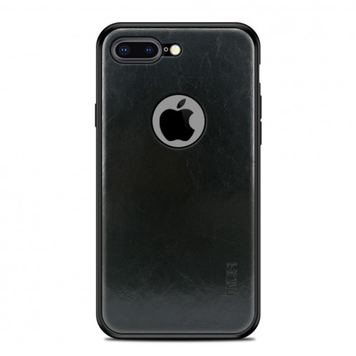 Housse de protection arrière en cuir pour PC + TPU + PU MOFI pour iPhone 7 Plus (Noir) SM089B700-310