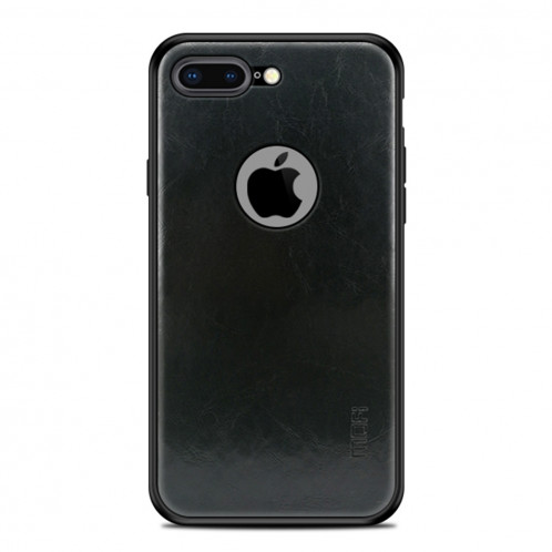 Housse de protection arrière en cuir pour PC + TPU + PU MOFI pour iPhone 8 Plus (noir) SM093B1608-310