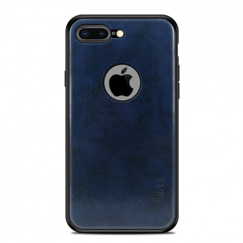 Housse de protection arrière en cuir pour PC + TPU + PU MOFI pour iPhone 8 Plus (bleue) SM093L1049-310