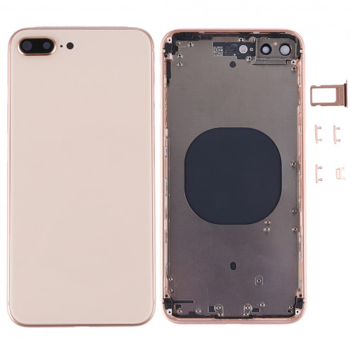 Couverture de logement arrière pour iPhone 8 Plus (or rose) SC2RGL1501-36