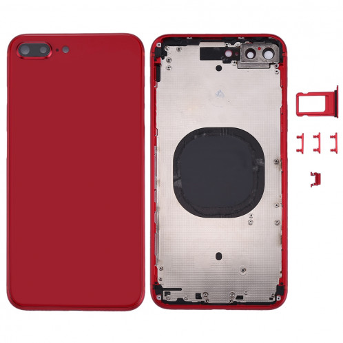 Couverture de logement arrière pour iPhone 8 Plus (rouge) SC22RL1343-36