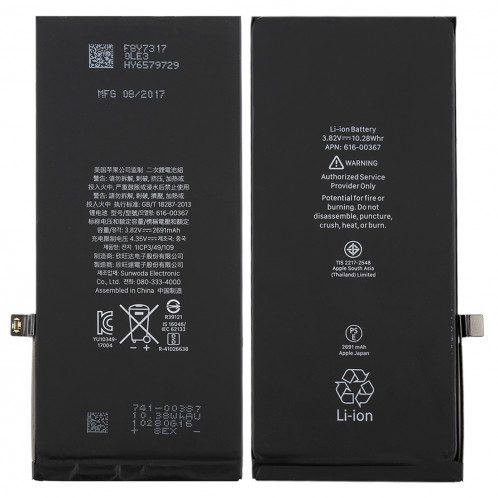 iPartsAcheter pour iPhone 8 Plus 2691mAh Li-ion Batterie SI211L146-36
