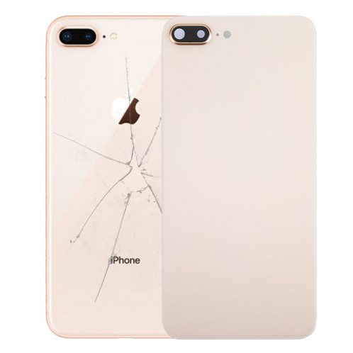 iPartsAcheter pour iPhone 8 Plus couverture arrière avec adhésif (or) SI47JL330-36