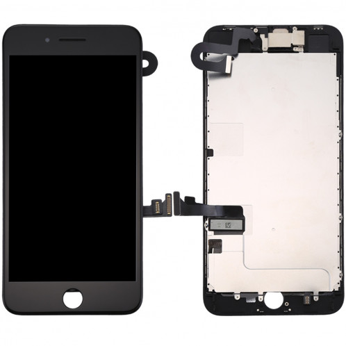 iPartsBuy 4 en 1 pour iPhone 8 Plus (caméra frontale + LCD + cadre + pavé tactile) Assembleur de numériseur (noir) SI802B110-36