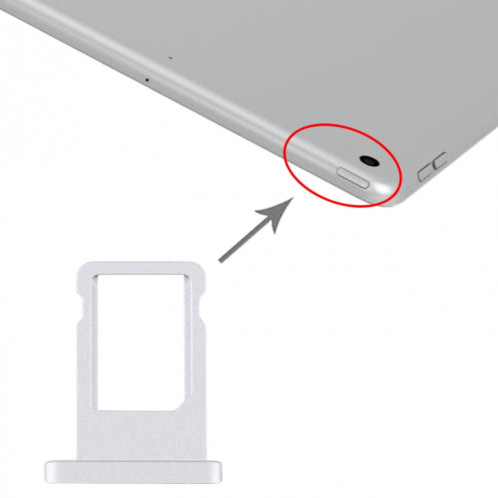 Plateau de la carte SIM pour iPad 10,2 pouces / A2200 / A2198 / A2232 (argent) SH089S1399-34