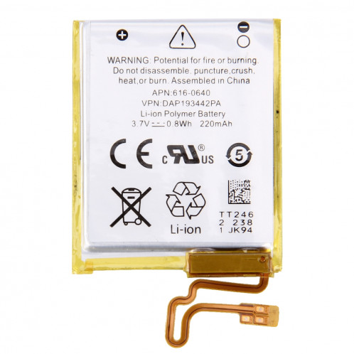 Batterie rechargeable de Li-Polymère de 3.7V 220mAh pour l'iPod nano 7ème SB000187-34