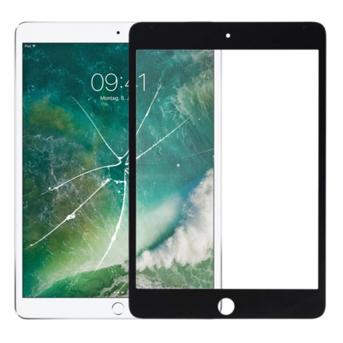 Lentille extérieure en verre de l'écran avant pour iPad Pro 9,7 pouces A1673 A1674 A1675 (noir) SH204B1273-34