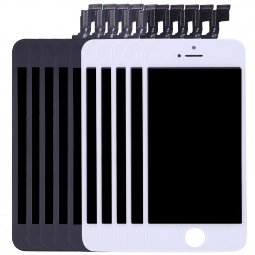 5 PCS Noir + 5 PCS Blanc iPartsAcheter 3 en 1 pour iPhone SE (LCD + Cadre + Touch Pad) Digitizer Assemblée S503FF592-38