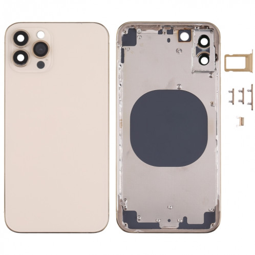 Couvercle de boîtier arrière avec apparence imitation d'IP13 Pro pour iPhone X (or) SH66JL688-37