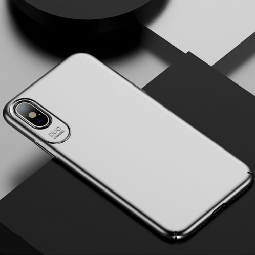 USAMS Jay Series pour iPhone X / XS PC peinture à l'huile surface antichoc étui de protection (argent) SU078S1545-38