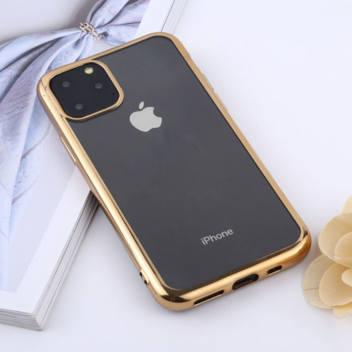 TPU Transparent Etui de protection pour téléphone portable étanche et étanche à l'eau pour iPhone 11 Pro (2019) (Or) SH010J854-33