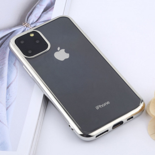 TPU Transparent Etui de protection pour téléphone portable étanche et étanche à l'eau pour iPhone 11 Pro (2019) (Argent) SH010S1957-33