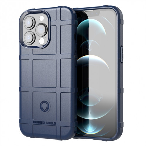 Bouclier robuste Couverture complète Coque TPU antichoc pour iPhone 13 Pro Max (Bleu) SH804L1308-37