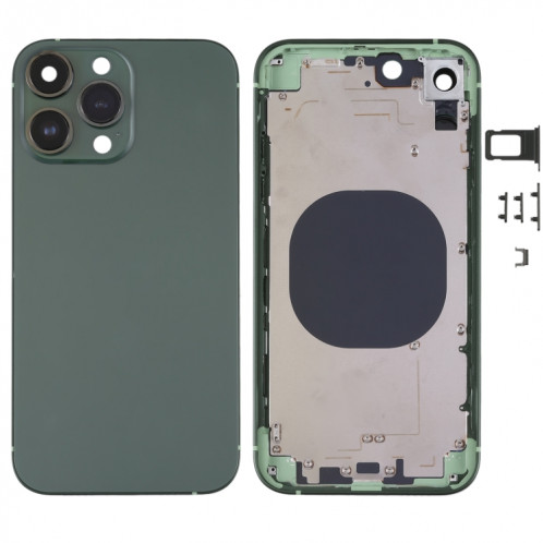 Cadre givré Housse de boîtier au dos avec l'apparence imitation d'IP13 Pro pour iPhone XR (Vert) SH64GL662-36