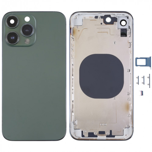 Couvercle de boîtier en acier inoxydable avec imitation apparence d'IP13 Pro pour iPhone XR (Vert) SH69GL557-37
