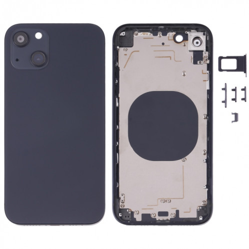 Couvercle de boîtier arrière avec apparence imitation d'IP13 pour iPhone XR (noir) SH71BL690-37