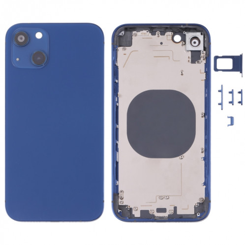 Couvercle de boîtier arrière avec apparence imitation d'IP13 pour iPhone XR (bleu) SH71LL162-37