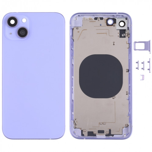 Couvercle de boîtier arrière avec une apparence imitation d'IP13 pour iPhone XR (violet) SH71PL313-37