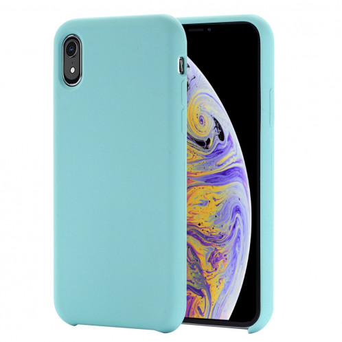 Étui de protection en silicone liquide à couverture intégrale à quatre coins pour iPhone XR 6,1 pouces (vert) SH098G167-37