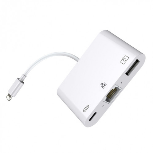 Adaptateur réseau 8 broches vers RJ45 1000 Mbps + Port de charge + Convertisseur multifonction de lecture USB pour appareil photo SH2501961-34