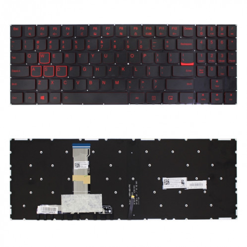 Clavier américain avec rétro-éclairage pour Lenovo Legion Y520 Y520-15IKB Y720 Y720-15IKB R720 R720-15IKB (noir) SH136B276-33