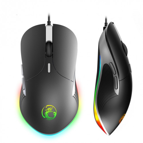 Souris filaire iMICE X6 Souris de jeu RVB colorée à 6 boutons (noir) SI215B610-37