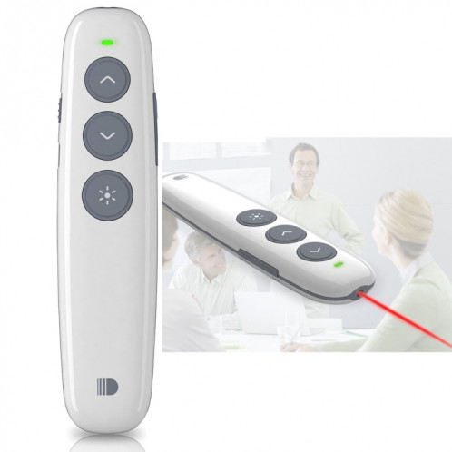 Stylo de télécommande sans fil Cliker Doosl DSIT007 2.4GHz rechargeable Powerpoint Presentation, distance de contrôle: 100m (blanc) SD3302758-38