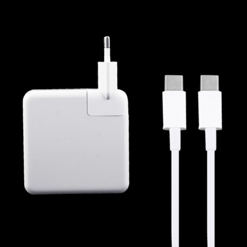 Adaptateur d'alimentation USB-C / Type-C 87W avec 2m USB Type-C Câble de charge mâle Type-C USB vers USB, pour iPhone, Galaxy, Huawei, Xiaomi, LG, HTC et autres téléphones intelligents, appareils rechargeables SH008A862-38