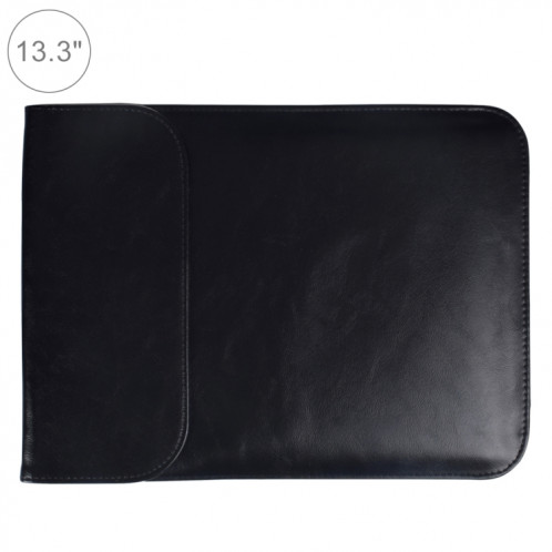 13.3 pouces PU + sac en nylon pour ordinateur portable Sac pochette pour ordinateur portable, pour MacBook, Samsung, Xiaomi, Lenovo, Sony, Dell, ASUS, HP (Noir) SH652B1091-37