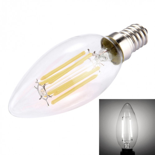 C35 E14 ampoule à incandescence blanche de 6W Dimmable LED, 6 LEDs 450 LM rétro économie d'énergie pour les salles, AC 220V SH23WL1305-39