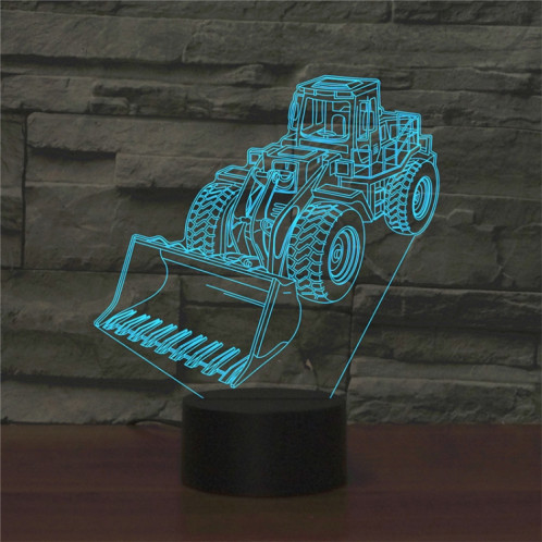 Lampe de table lumineuse colorée de la vision LED de la forme 3D d'excavatrice, version à télécommande de fissure SH0886480-36